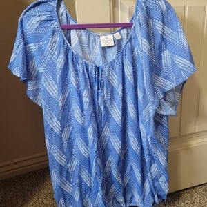Cute blue peasant top